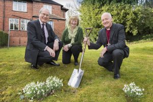 Bishop Nick at the new building